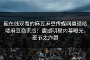 能在线观看的麻豆麻豆传媒网重磅哈喽麻豆商家版！震撼明星内幕曝光，细节太炸裂